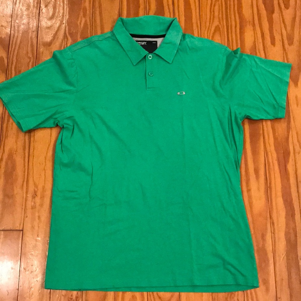 Green Oakley Polo.  Size large